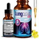Lung Support Supplement Drops med Wild Mullein Leaf Extract för lungor och Mucus Relief Support - 2 Fl oz