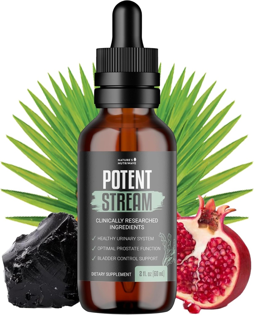 PotentStream Drops - Original Formel, Natural Liquid Supplement med växtextrakt | 100% naturlig, tillverkad i USA, 1 månads leverans