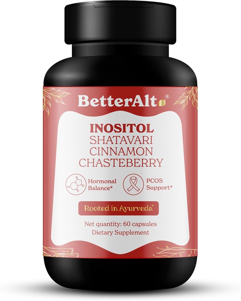 Bättre Alt Inositol Complex | Stöder Cycle Support & Hormonal Health | Shatavari, Black Cohosh, Chaste Berry, D-Chiro Inositol | 1-månaders Pack