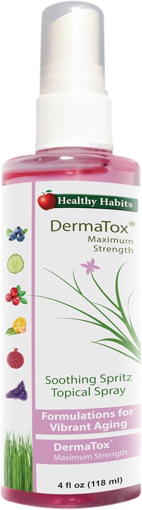 Hälsosamma vanor DermaTox 4oz Soothing Spritz Topical Spray Allt syfte säker och effektiv ämnesspray Soothing Skin Nourishment