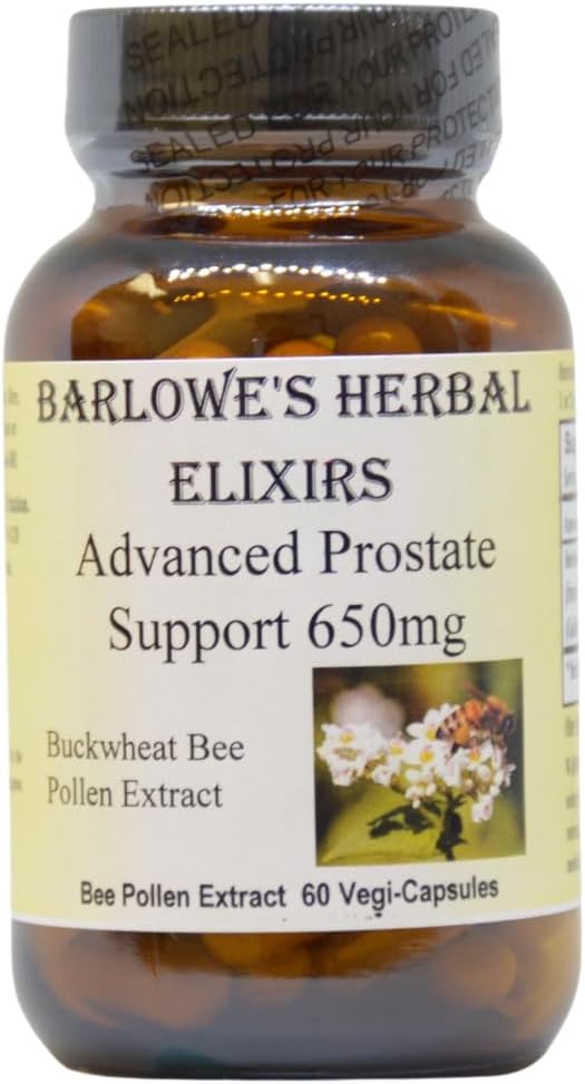 Advanced Prostate Support | Buckwheat Bee Pollen Supplement | 750mg Per Capsule | Urinary and Prostate Health | Menopausal Support för kvinnor | 60 Vegan, Halal och Kosher Capsules | Non-GMO