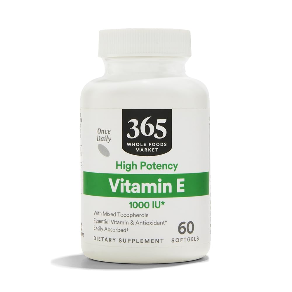 365 av Whole Foods Market, Vitamin E 1000 IE, 60 Count