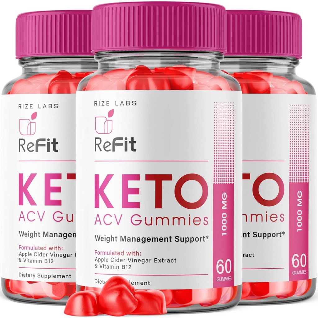 rize labs - Refit Keto ACV Gummies för avancerad viktminskning med Apple Cider Vinegar, Supplement, Hjälper till att minska Belly Fat, för extra styrka (180 Gummies)