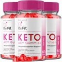 rize labs - Refit Keto ACV Gummies för avancerad viktminskning med Apple Cider Vinegar, Supplement, Hjälper till att minska Belly Fat, för extra styrka (180 Gummies)