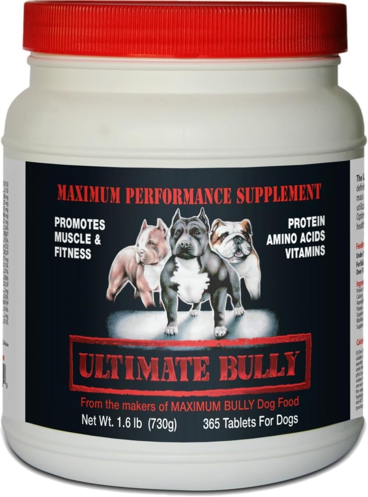 Performance Canine Supplement av Maximum Bully, 365 tabletter, tillverkad i USA