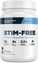 Transparent Labs Stim-Free Pre-Workout - Koffein & Stim Free Pre Workout Powder Naturligt sötad för män och kvinnor med Beta Alanine Powder, Citrulline Malate och elektricitet - 30 portioner, Peach Mango