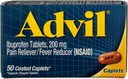 Advil Pain Reliever/Fever Reducer 200 mg Belagda tabletter 50 ea (Pack of 6)