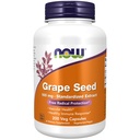 NOW Foods Supplements, Grape Seed 100 mg - Standardiserat extrakt, högt koncentrerat extrakt med ett minimum av 90% polyfenoler, med vitamin C, 200 Veg kapslar