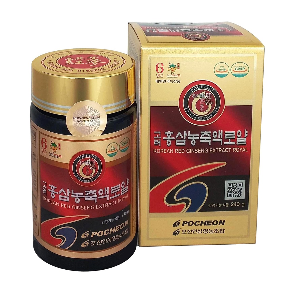 Pocheon 240g (8,5oz), 100% Pure Korean 6Years Root Panax Red Ginseng Extract Royal, 70% Solid State, Saponin, Natural Immune Support