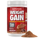 Naturade - All Natural Weight Gain Drink Mix - Gluten Free, Delicious Taste, 1600 Calories per portioner - Mass Gainer w / Carbohydrates & Protein - Chocolate, 20.3 Ounce (12 portioner).