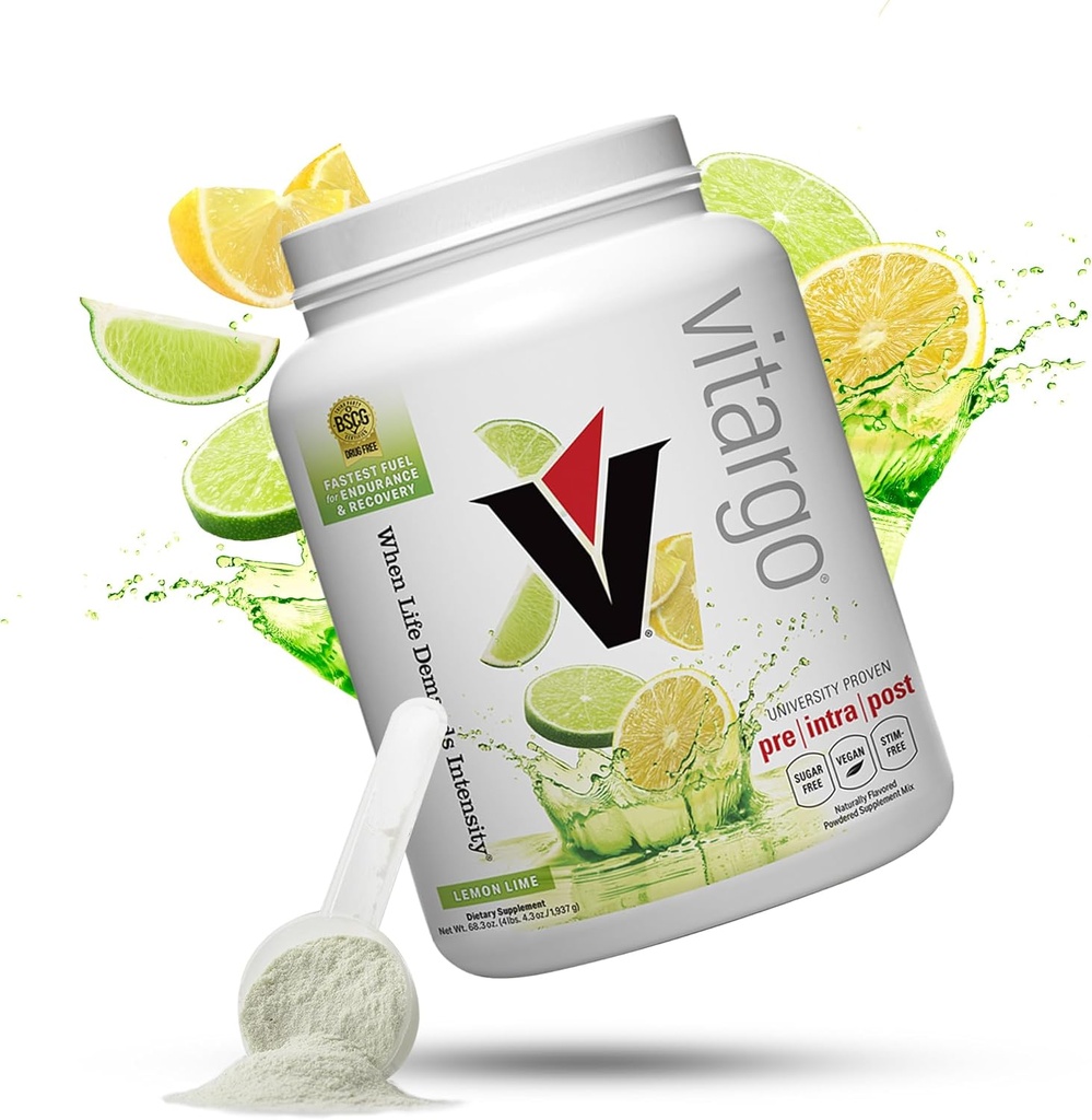 Vitargo kolhydratpulver | Feed Muscle Glycogen 2X snabbare | 4,4 LB Lemon & Lime Pre Workout & Post Workout Recovery Powder | Carb Supplement för återhämtning, uthållighet, Gain Muscle Mass