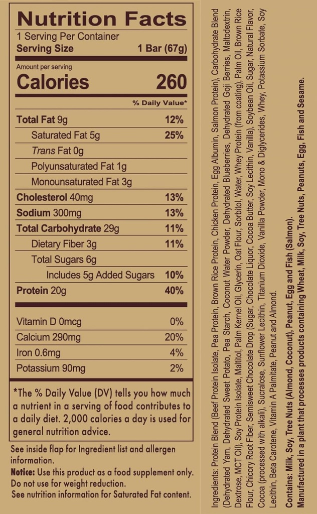REDCON1 MRE Bar, Chocolate Chip Cookie Dough, 20g Whole Food Protein Bar med MCT Oil - Lätt att Digest, Delicious Meal Replacement Bar - Anytime Protein Snack, Post eller Pre Workout Bars (4 Bars)
