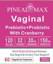 Vaginal Prebiotic+Probiotikum med Cranberry, 120 miljarder CFU, 32 stammar, 150 mg Prebiotika