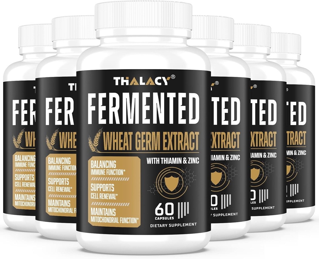 Spermidine Supplements 13mg - 1300mg Wheat Germ Extract Capsules Potent Formel med Högre Spermidine Innehåll och Zink för Hälsosam Åldrande, Dagligt Immunsystem och Cell Förnyelse (6 Pack)