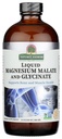 Magnesium Glycinate & Magnesium Malate Liquid - 16 Oz Magnesium Concentrate - Vegan & Gluten-Free - Ben, Muscle och Cardiovascular Support - Lämplig för alla