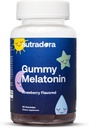 Melatonin Kids Sleep Gummies - Sleep Gummies för barn och vuxna hjälper till att reglera sömn, vakna cykel, avkoppling, förbättra sömn Excellence, jordgubbsmak, tillverkad i USA, 60 Gummies