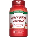 Naturens sanning Apple Cider Vinegar kapslar | 1200mg | 200 piller | Extra styrka | Värdestorlek | Icke-GMO, Gluten fri tillägg