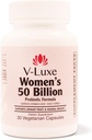 V-Luxe 50 miljarder CFU-probiotika för bakteriell vaginos, jästinfektioner och UTI som stöds av vetenskap, formulerad för kvinnor, naturligt botemedel mot balans pH och förebygga återkommande infektioner | 30 dagars leverans
