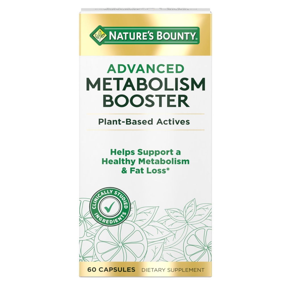 Naturens Bounty Advanced Metabolism Booster, hjälper till att stödja hälsosam metabolism och fettförlust, 60 kapslar
