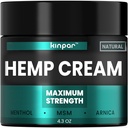 Natural Hemp Cream med gurkmeja, Msm, Arnica - Hampa Cream Maximal Styrka för obehag i Back, HIPS, Joints, Knees, Elbows - Maximal Joint Support med Hamp Oil Extract Gel - 4 oz