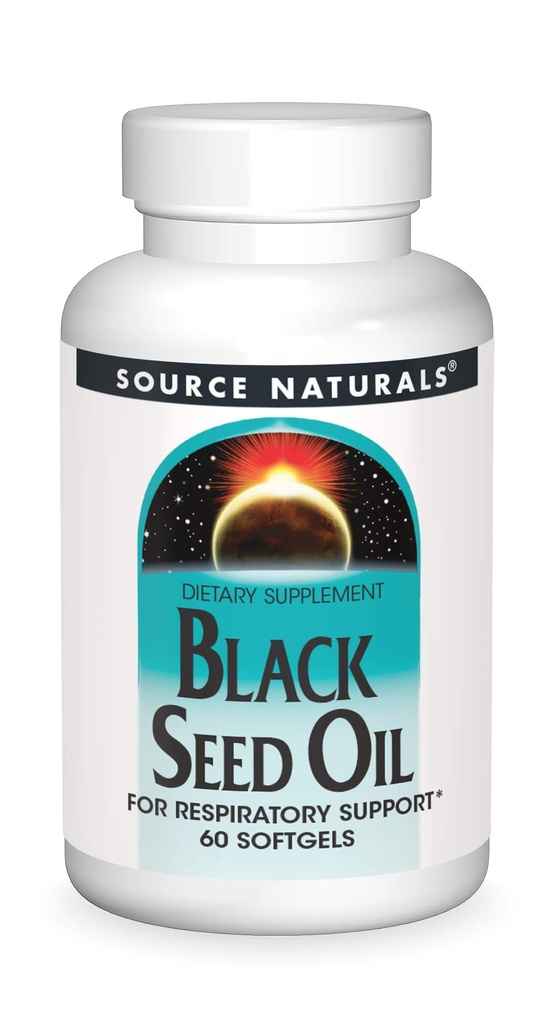 Källa Naturals Black Seed Oil för Respritory Support * - 60 Softgels
