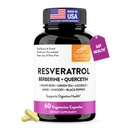 Sandhu's Resveratrol med Berberine for Gut Health | Digestive Supplement for Women & Men | Green Tea, Star Anise, DGL, Grape Seed Extract & Quercetin | Eases Bloating | 60 kapslar (Pack av 1)