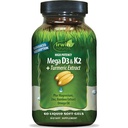 Irwin Naturals High Potency Mega D3 & K2 + Turmeric Extract - 60 Liquid Softgels - Hälsosamma ben & immunfunktion