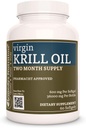 Remedy's Nutrition Virgin Krill Oil (Omega-3 Fatty Acids: EPA & DHA) | 600 mg, 60 Softgels Dietary Supplement | Två månaders leverans