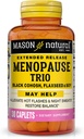 Mason Natural Menopause Trio: Black Cohosh, Flaxseed och Soy (Extended Release) - May Alleviate Hot Flashes & Night Sweats*, Stöder Hälsosam Hormonbalans*, 30 Caplets
