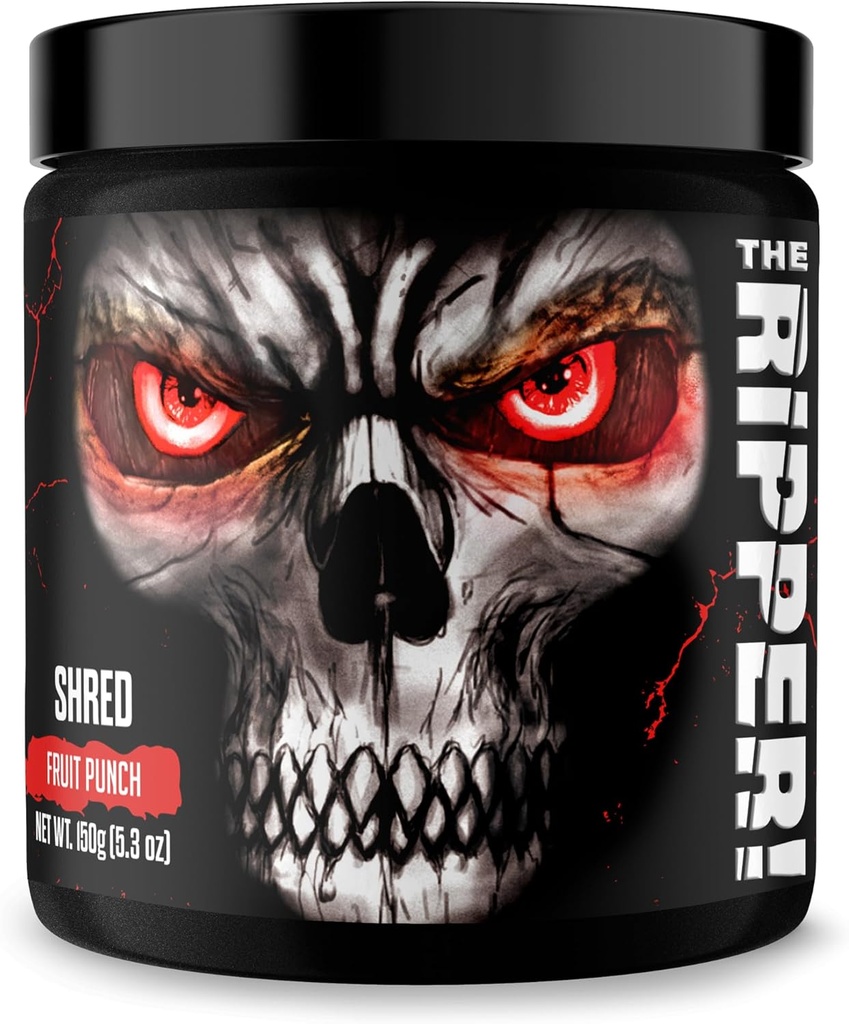 JNX SPORTS Ripper! Shredding Thermogenic Fat Burner - Fruit Punch 30 Servings | Avancerad snabbverkande termogen Pre-Workout, Appetite Suppressant för Män & Kvinnor