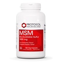 Protokoll MSM Bioavailable Sulfur - 1000mg - Stöder Joint Health & Healthy Hair, Skin & Nails* - Vegan & Non-GMO - 180 Veg Capsules