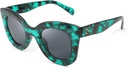 Retro överdimensionerade Square Horn solglasögon Semi Cat Eye Butterfly Glass Big Thick Bold Frame B2572