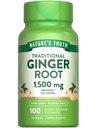 Naturens Truth Ginger Root Capsules | 1.500mg | 100 Count | från Ginger Root Extract | Non-GMO och Gluten Free Supplement