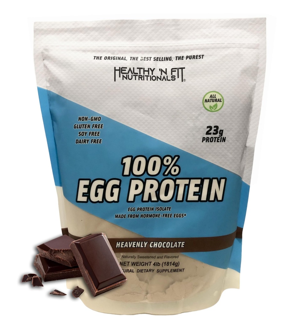 Hälsosam "N Fit 100% äggprotein-choklad (4lb): 100% äggvit protein. Zero Lactose, Zero Sugar. - Ultra Pure, Natural Egg Protein Isolat