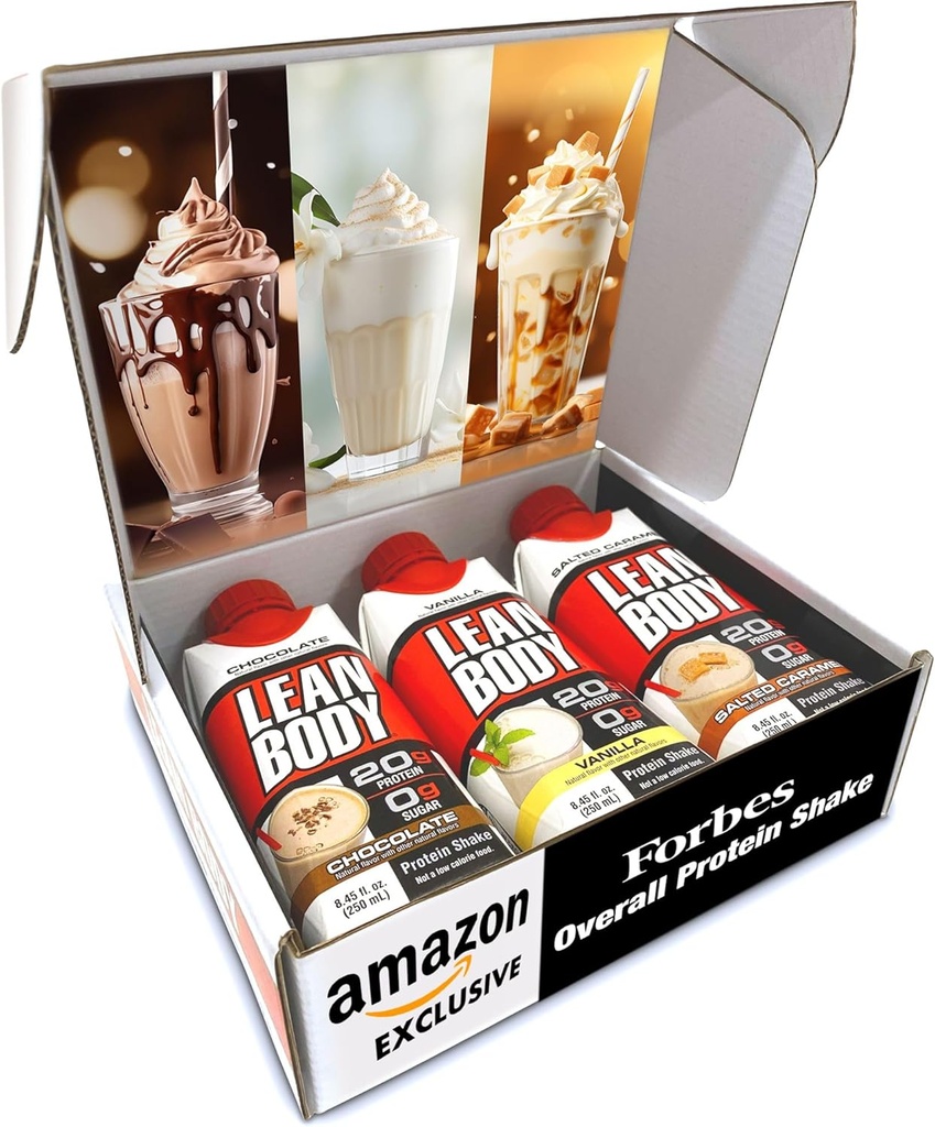 Labrada Lean Body Triple Taster Pack |On-The-Go Whey Blend Protein Shake, Zero Sugar, Gluten Free, berikad med 22 vitaminer och mineraler 8.45Fl Oz (Pack of 3)