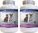 cat Bad Breath Treats - PROBIOTICS for Pets - Dogs Cats - Bad Gas and Breath Treats - Advanced Immune Boost - Bästa probiotika för katter - 2 flaskor (120 behandlingar)