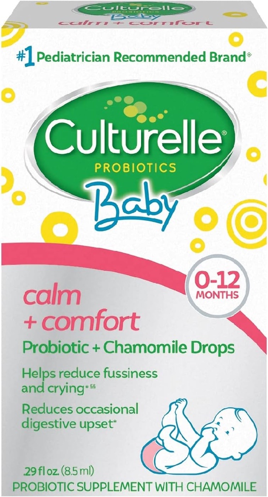 Culturelle Baby Calm + Comfort Probiotics + Chamomile Drops | Hjälper till att minska Occasional Infant Digestive Upset, 0,29 fl. oz. Drops