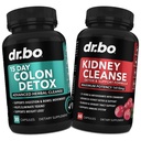 Colon & Kidney Cleanse Detox Support Supplement - 15 Day Intestinal Cleanse Pills & Probiotic för Bloating & Daily Bowel Movement Flush - Hjälp till att stödja njurar, Bladder & Urinary Tract Health