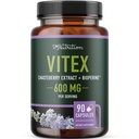 Vitex Chasteberry Supplement 600mg | Agnus Castus for Women's Hormone Balance, Menopause, Menstrual Regularity & Hormonal Acne* | Certified Gluten-Free, Vegetarian | 90 kapslar, 3-månaders leverans