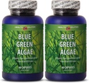 Klamath blå gröna alger - BLUE GREEN ALGAE 500MG från Klamath Lake - antioxidant kosttillskott, spirulina piller extra styrka, energi piller för kvinnor immunförstärkare - 2 Bot 120 kapslar