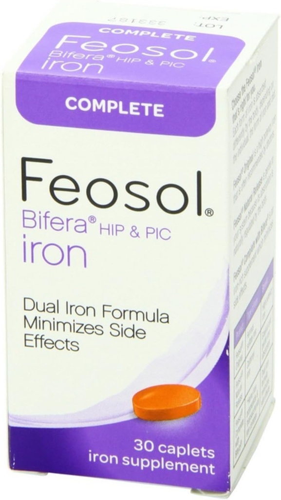 Feosol Bifera Iron Caplets Komplett 30 ea (Pack of 4)
