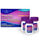 GeriCare Omeprazole Fördröjda Release tabletter 20mg magsyra Reducer Pills för 24 timmars Heartburn Relief-Syra Reflux Medicine för att behandla Frequent Heartburn- Anti-Acid Relief tabletter (42 greve)