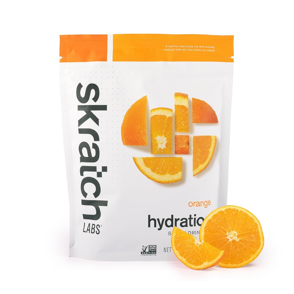 Skratch Labs Hydration Powder | Sport Drink Mix | Electrolytes Powder för träning, uthållighet och prestanda | Orange | 20 portioner | Non-GMO, Vegan, Kosher