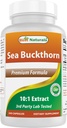 Bästa Naturals Sea Buckthorn Oil Powder Extract 10:1 500 mg 240 kapslar - Non-GMO, Gluten Free - Innehåller naturligt Occuring Omega-7 Palmetoleic Acid