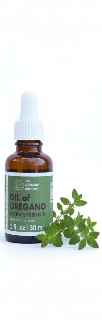 OREGANO COMPANY- Olja av Oregano 1 fl. oz 30 ml, 90+ Carvacrol, Extra Styrka, Liquid, Vegan, Vegetarian, icke-GMO, Gluten Free Drops, Seasonal Drops, Natural, Edible Food Grade, Aceite De Oregano
