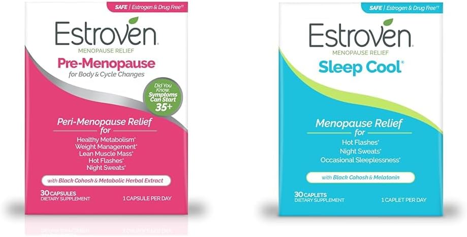 Estroven Menopause Relief Bundle med Pre-Menopause 30 Ct och Sleep Cool 30 Ct
