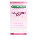 Naturens Bounty Vitamin C och Hyaluronic Acid Supplement, stöder glödande hud, immunfunktion och Collagen Production, 120 kapslar - 60 Day Supply, Optimal Solutions Supplements for Skin Health