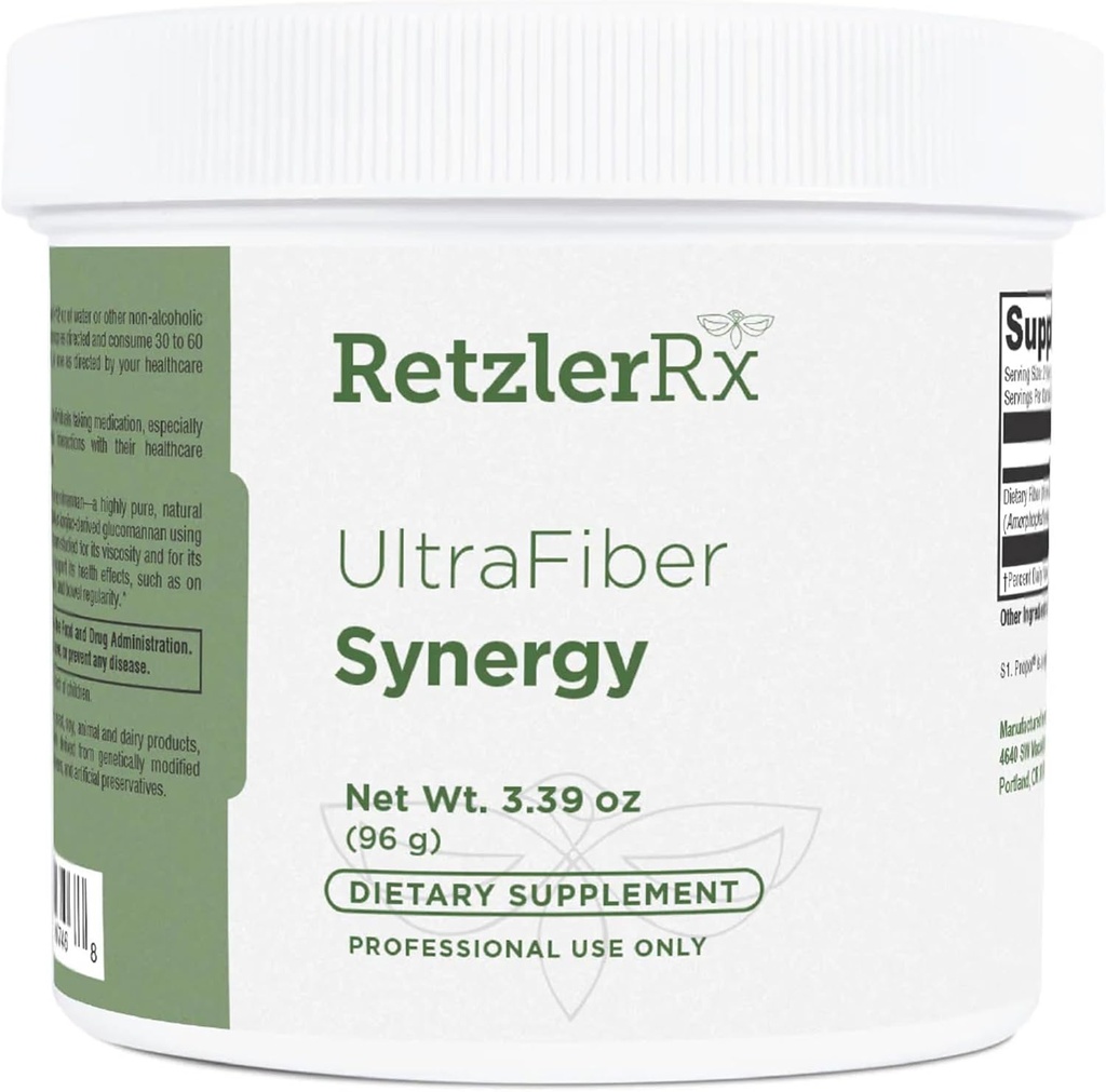 HormoneSynergy Ultra Fiber Lean Powder Supplement - Naturlöslig Propolmannan för mättnad och matsmältningshälsa - Prebiotisk fiber för tarmregularitet - Glutenfri, icke-GMO Formel
