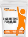 BulkSupplements.com L-Carnitine Fumarate Powder - Carnitine Supplement, Sport Nutrition, L-Carnitine 500mg - Gluten Free, 500mg per servering, Gluten Free, 500g (1.1 lbs) (Pack av 1)