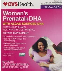 CVS DHA Prenatal Multivitamin 2 Step Program Tablets - 60 dagar